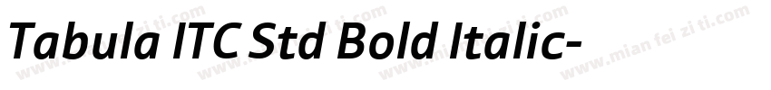 Tabula ITC Std Bold Italic字体转换